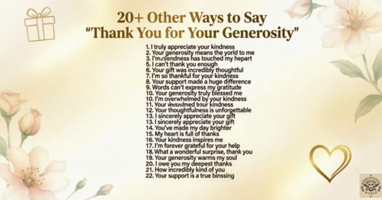20+ Other Ways to Say "Thank You for Your Generosity" (With Examples)