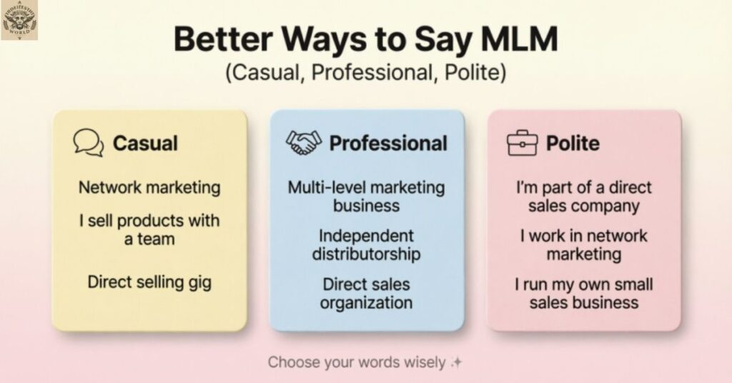 Better Ways to Say MLM (Casual, Professional, Polite)
