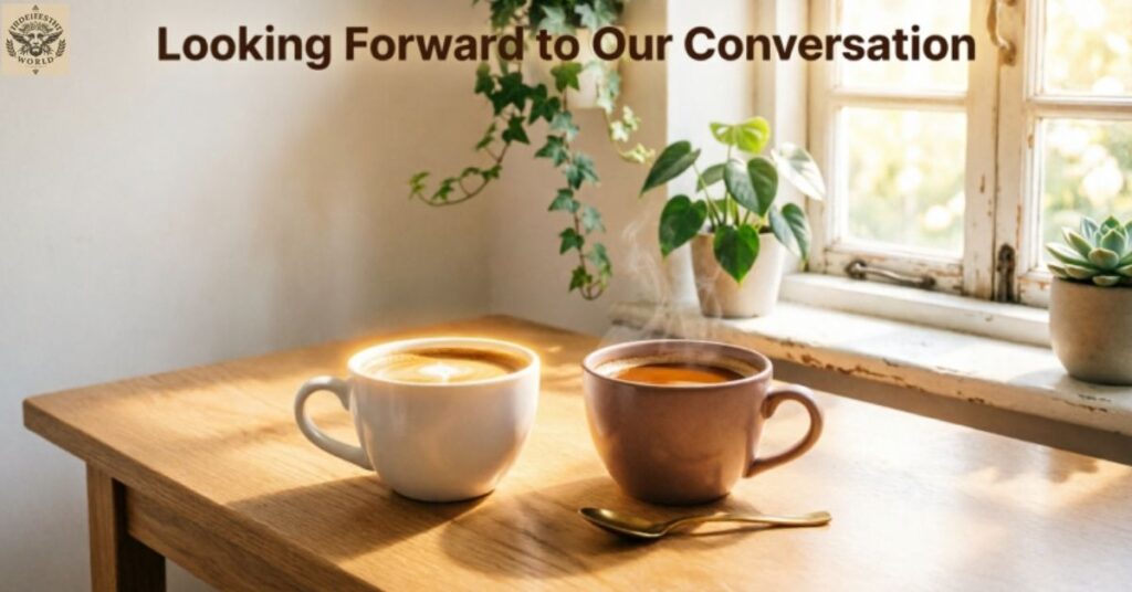 Looking forward to our conversation