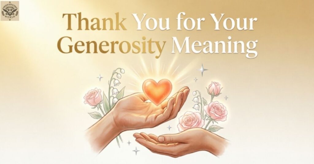 Thank You for Your Generosity Meaning