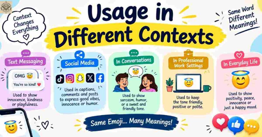 Halo Emoji Meaning usage-in-different-contexts